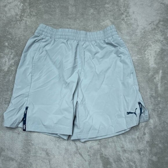 Puma Mens Lightweight Performance Shorts L Gray Polyester Blend a0092 - Picture 1 of 5